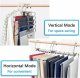 Magic Pants Hangers Space Saving - 2 Pack for Closet Multiple Layers Multifunctional Uses Rack Organizer for Trousers Scarves Slack ( 2 Pack with 10 Metal Clips )