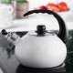 HausRoland Water Teapot Capacity 2.5L Dot Color Painting Folded Handle Stainless Steel Gas Induction Whistling Tea Kettle