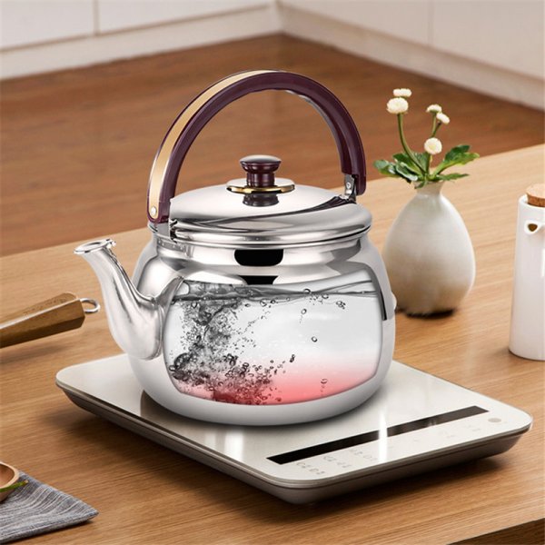 304 Stainless Steel Whistling Kettle Gas Induction Cooker Water Pot Household Gas Kettle Creative Teapot 1.5/2/3/4/5/6L