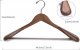 Luxury Wooden Suit Hangers 6 Pack Wood Coat Hangers Jacket Outerwear Shirt Hangers,with Extra-Wide Shoulder, 360 Degree Swivel Hooks & Anti-Slip Bar with Screw(Retro Color)