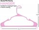 Pink Hangers (30 Pack Plastic Hangers) - Space Saving Clothes Hangers - Durable Coat Hanger with Shoulder Grooves